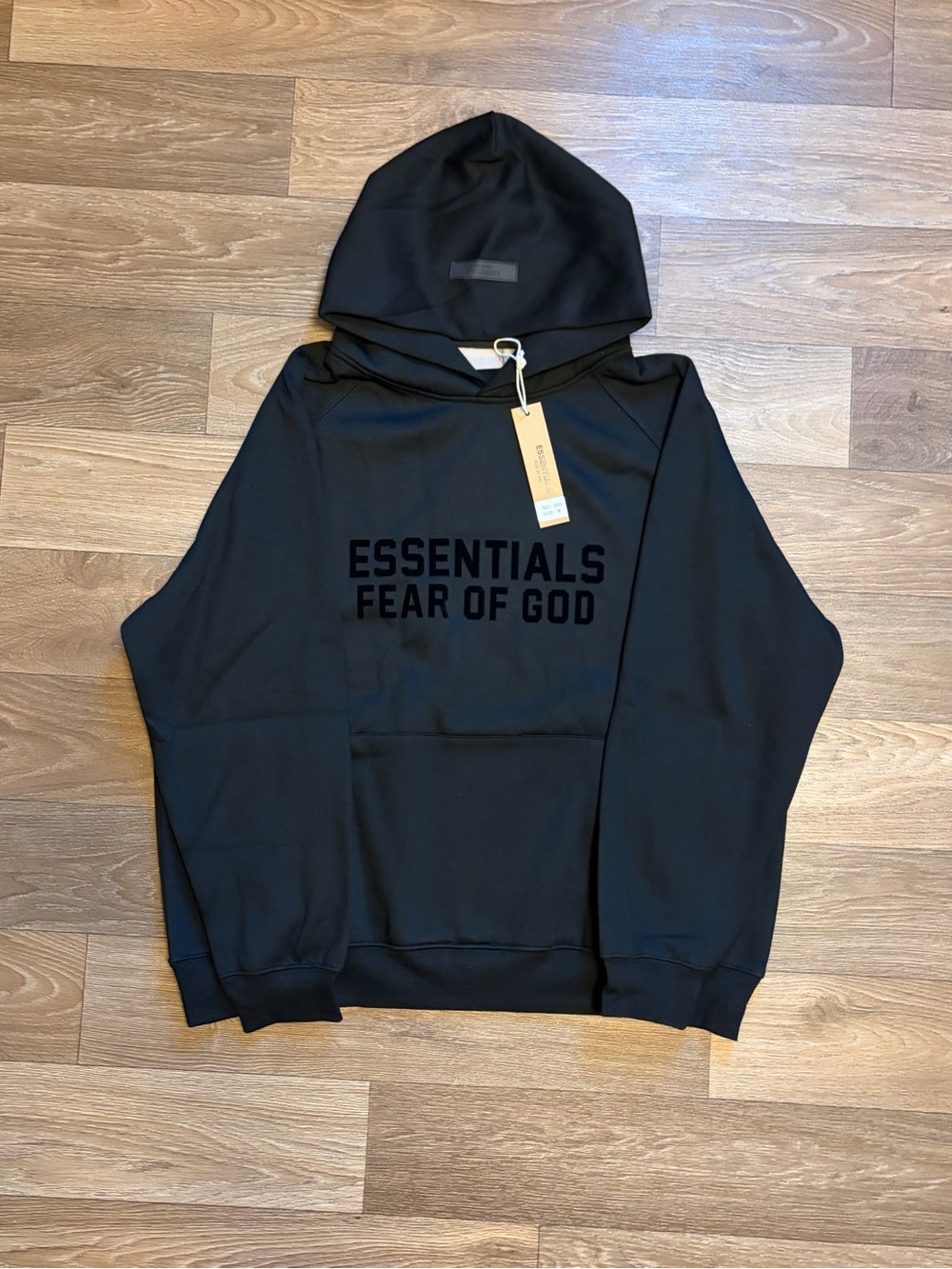 Fear of God Essentials Black Logo Hoodie
